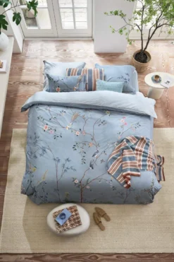 Zierkissen Bonsoir Combistripe Blau