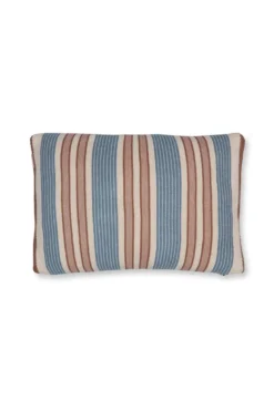 Zierkissen Bonsoir Combistripe Blau