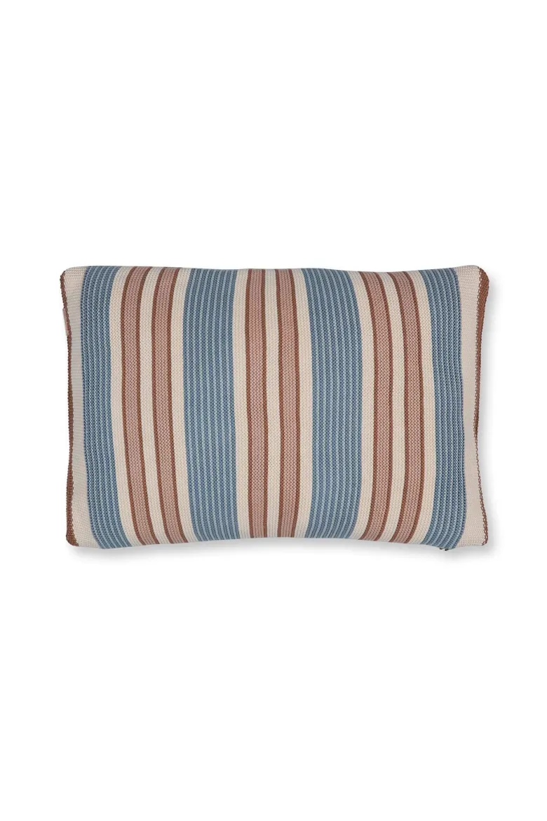 Zierkissen Bonsoir Combistripe Blau