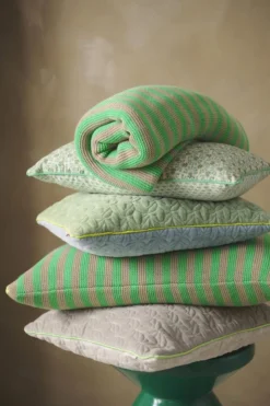 Zierkissen Bonsoir Stripe Grün