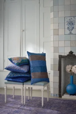 Zierkissen Multi Streifen Blau