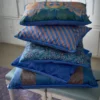Zierkissen Quilted Daisy Blau