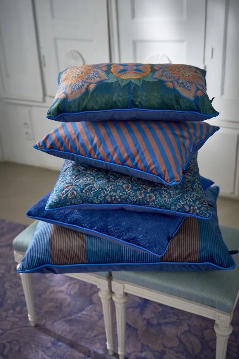 Zierkissen Quilted Daisy Blau