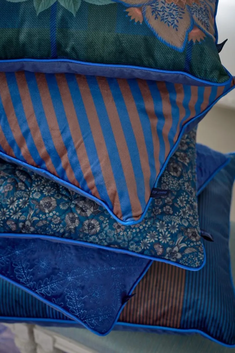 Zierkissen Quilted Daisy Blau