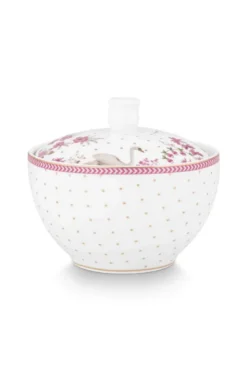 Zuckerdose Jolie Punkte Gold Rosa